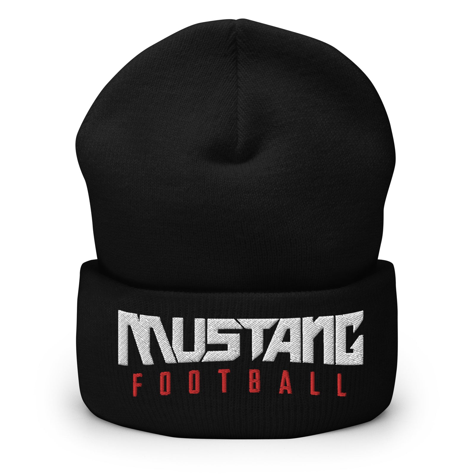 Palmetto Middle Football Embroidery-Black  Cuffed Beanie