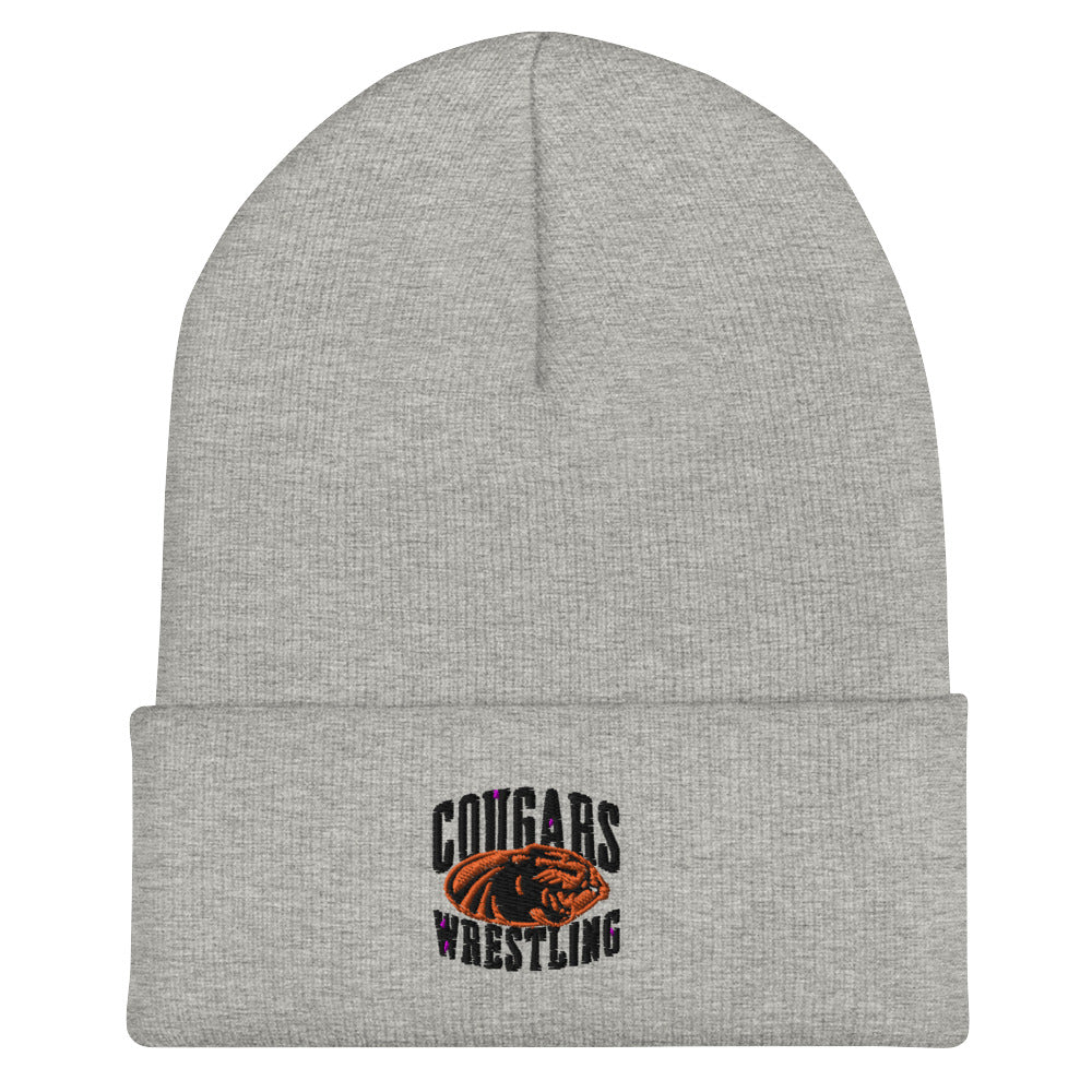 Half Moon Bay Wrestling GREY Cuffed Beanie