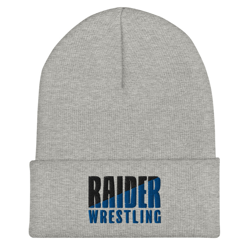 Leonardtown Wrestling  Grey  Cuffed Beanie