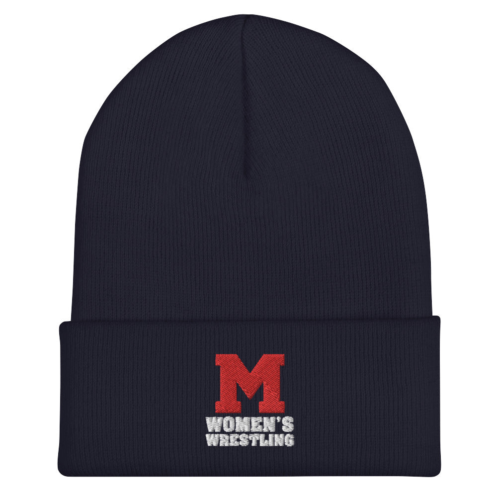 M Women's Wrestling Cuffed Beanie