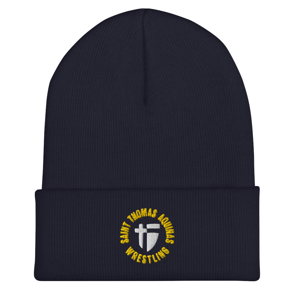 Saint Thomas Aquinas Wrestling Cuffed Beanie