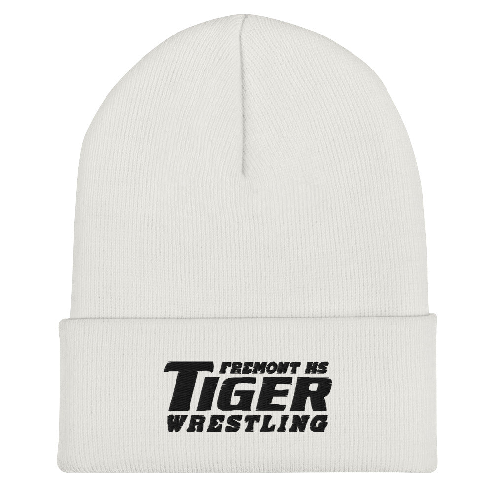 Fremont High School White Cuffed Beanie