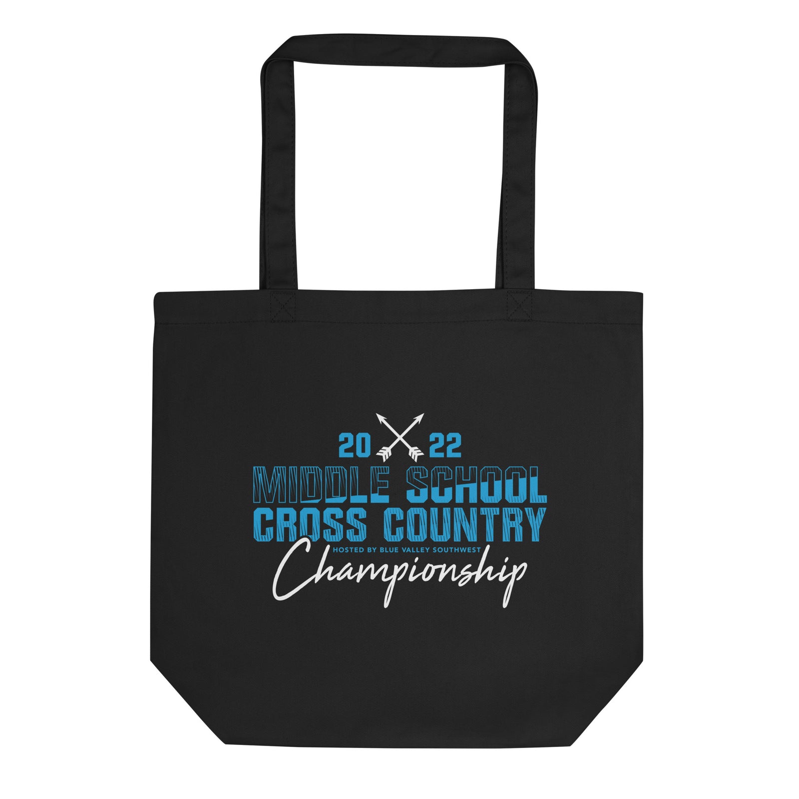'22 Middle School XC Championship Neon Blue Eco Tote Bag