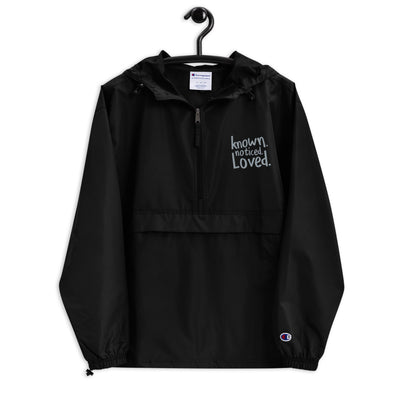 Text in church Embroidered Champion Packable Jacket