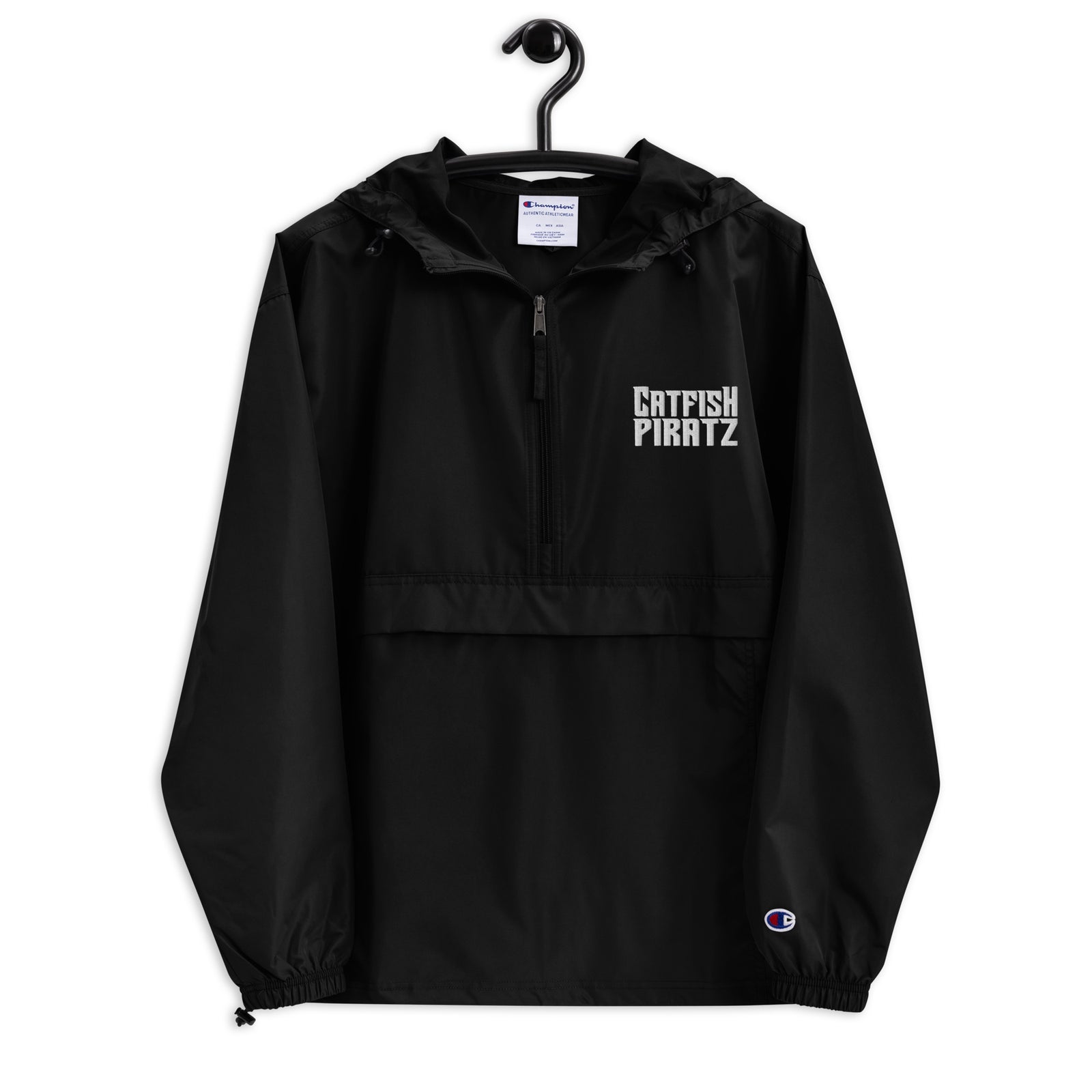 Catfish Pirates Embroidered Champion Packable Jacket