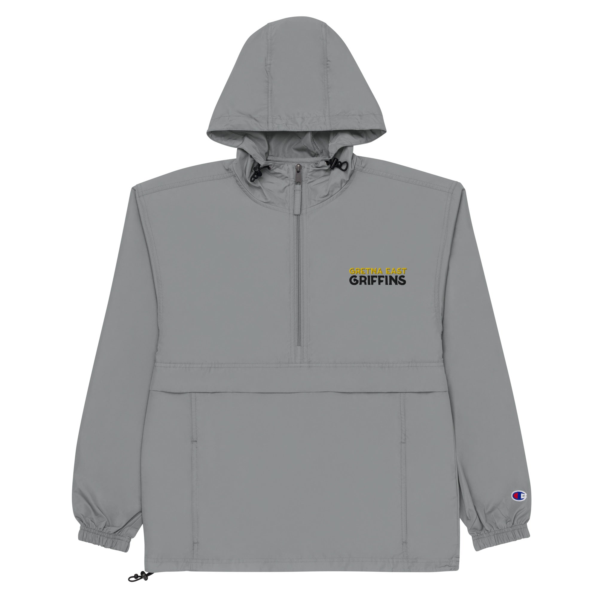 Gretna East  Grey Griffins Embroidery Embroidered Champion Packable Jacket