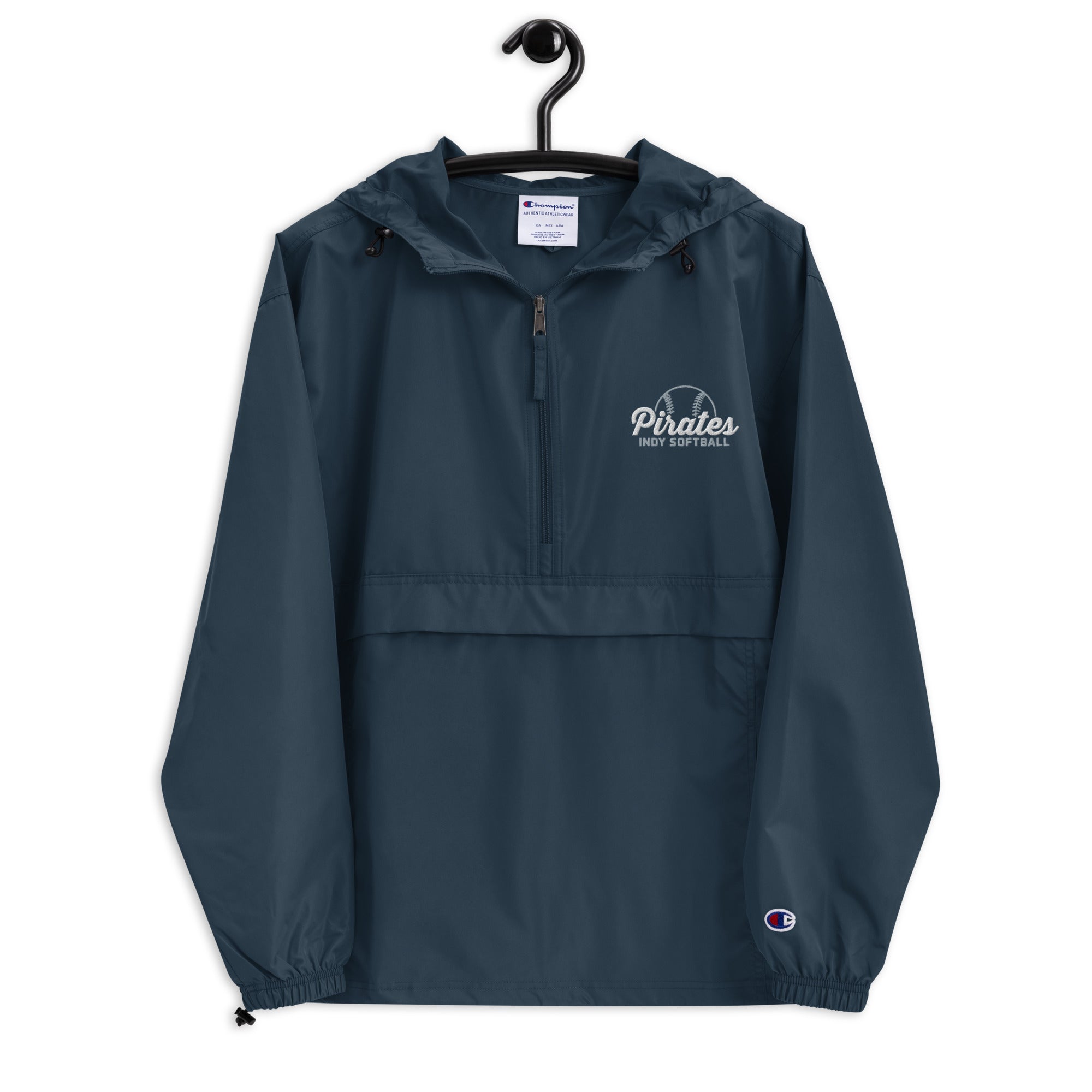 Indy Softball Embroidered Champion Packable Jacket - Blue Chip