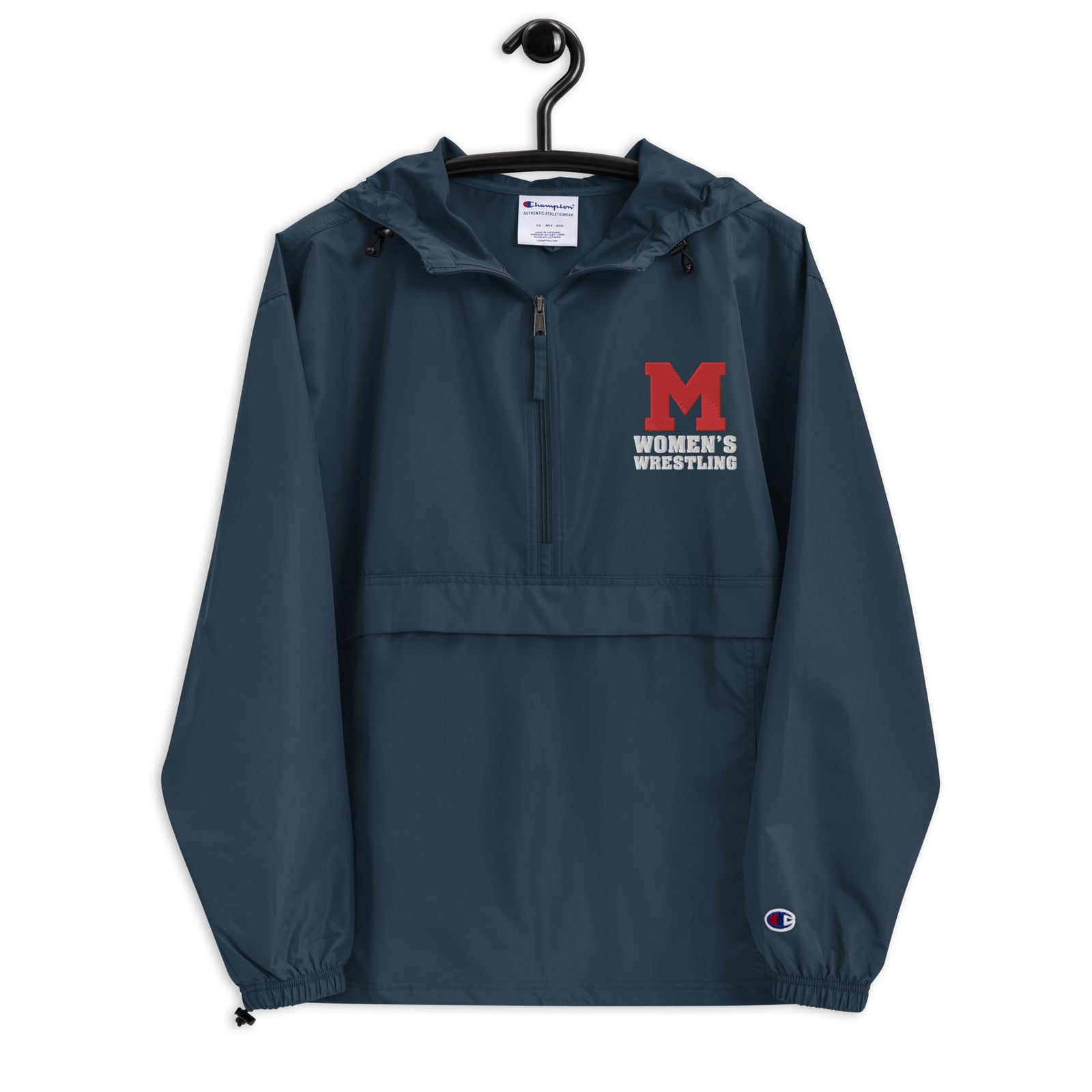 M Women's Wrestling Embroidered Champion Packable Jacket