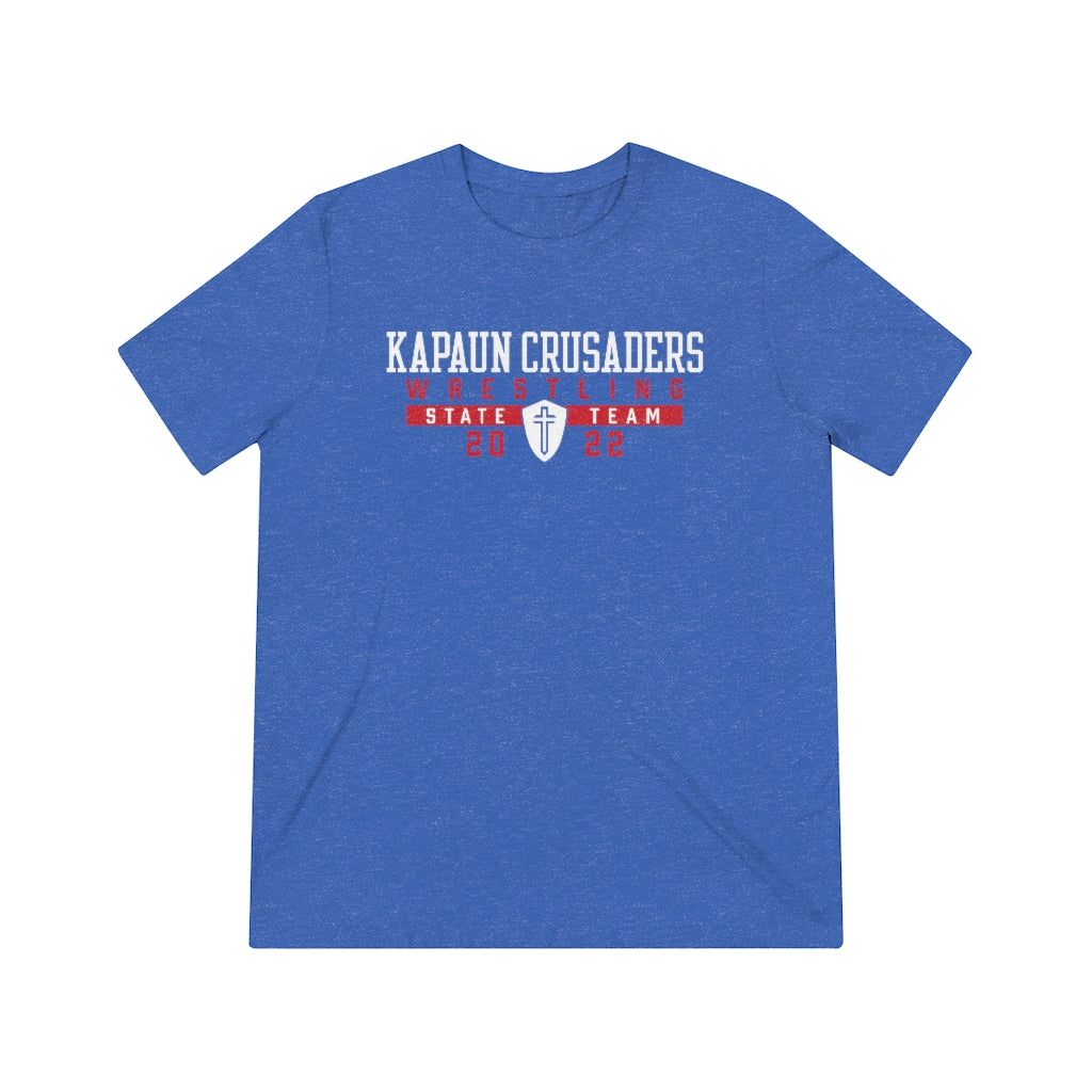 Kapaun State Wrestling 2022 Front Only Triblend T-Shirt