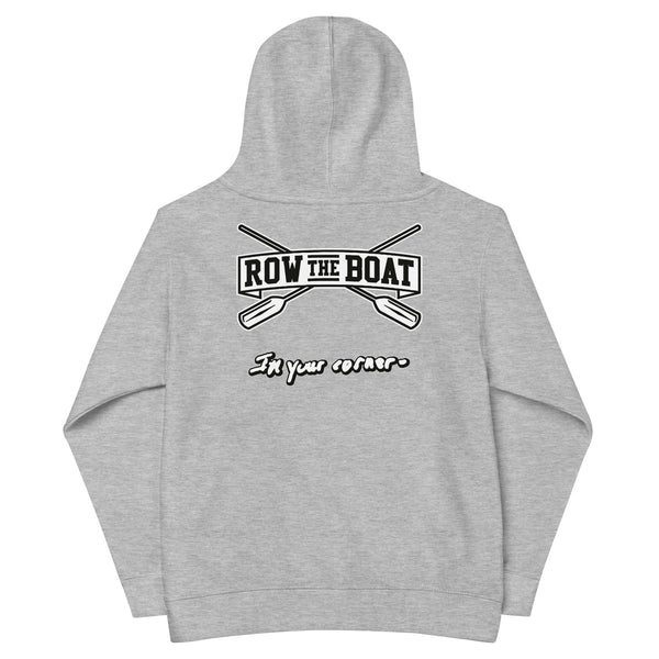 Burlington HS Wrestling Row The Boat Front Back Kids Fleece Hoodie