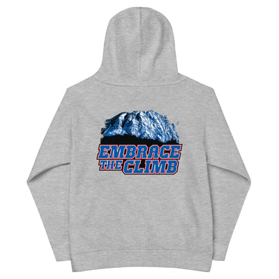 Greater Heights Wrestling Embrace The Climb 1 Kids fleece hoodie