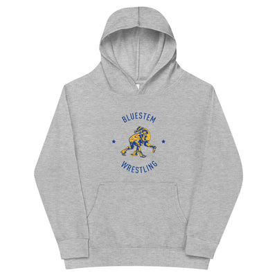 Bluestem Wrestling (Front + Back) Kids Fleece Hoodie