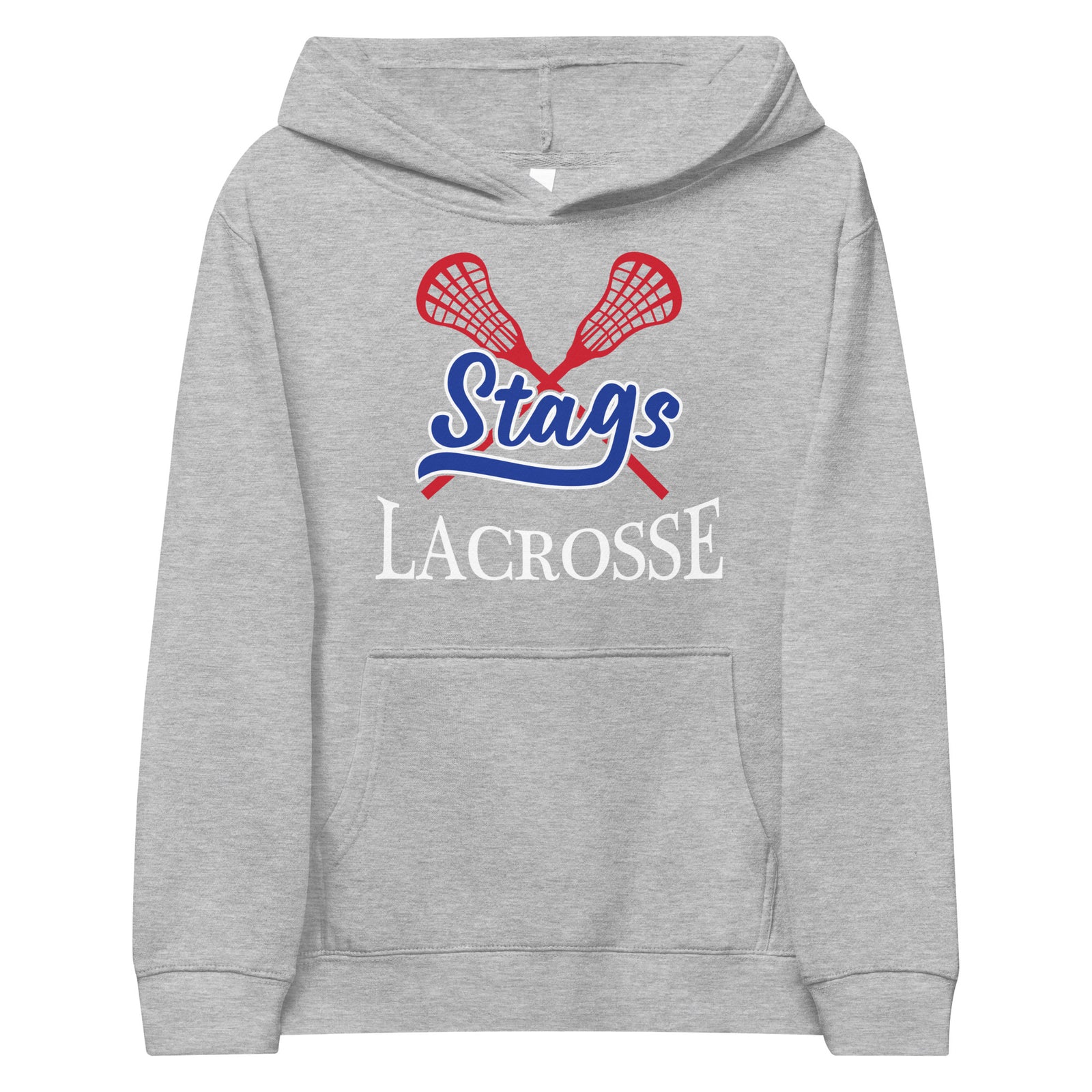 Stags Lacrosse Grey Kids Fleece Hoodie