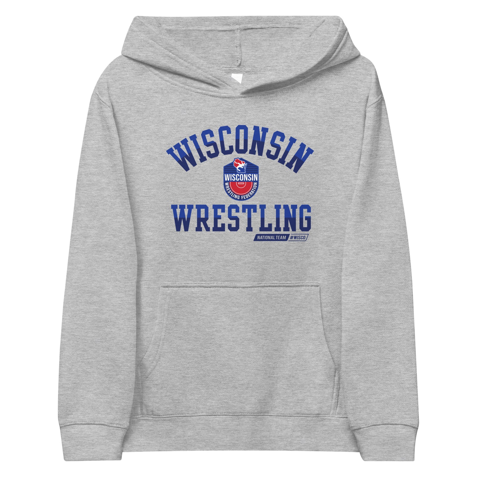 Wisconsin Wrestling Federation Wrestling 2023 Fade Kids Fleece Hoodie