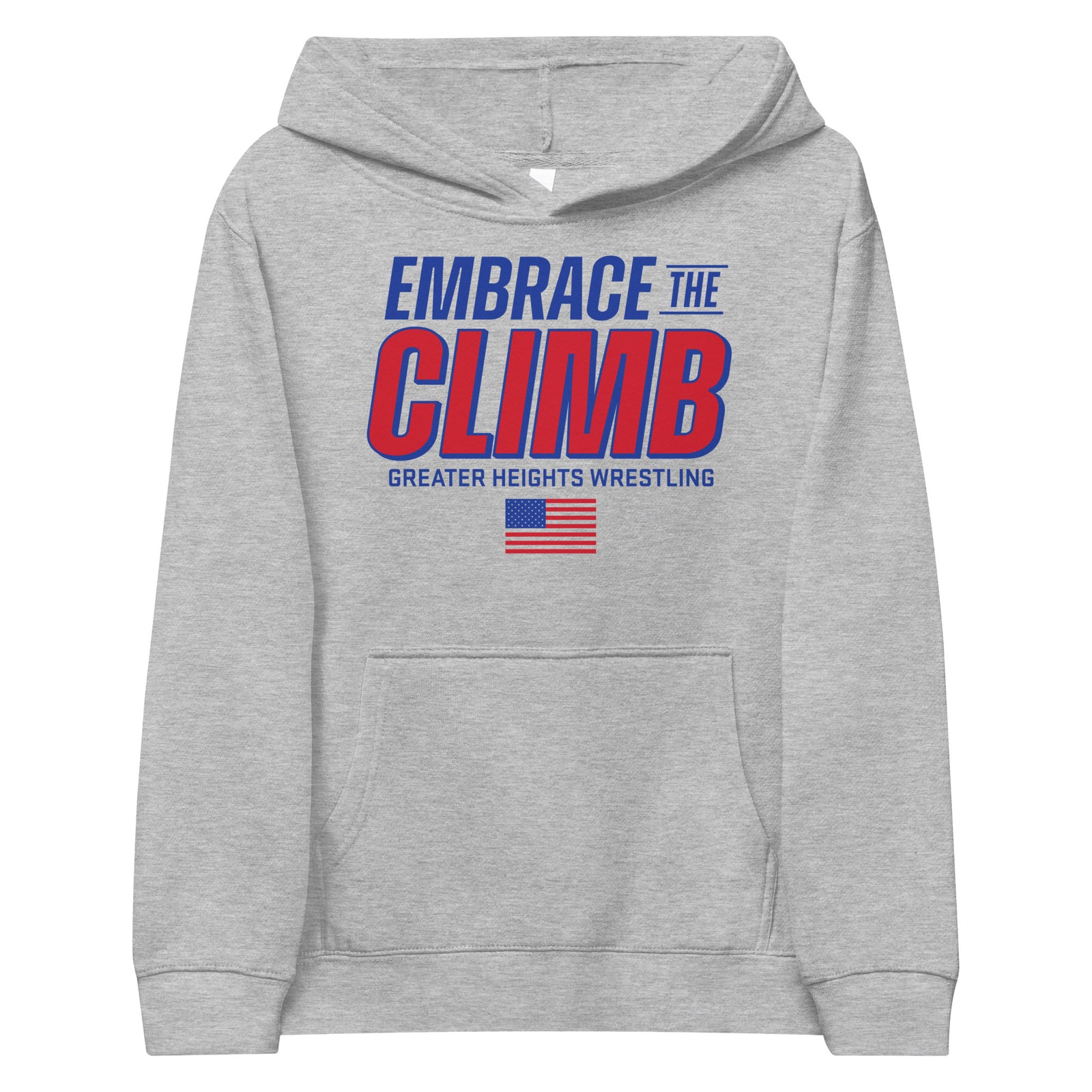 Greater Heights Wrestling Embrace the Climb 3 Kids Fleece Hoodie