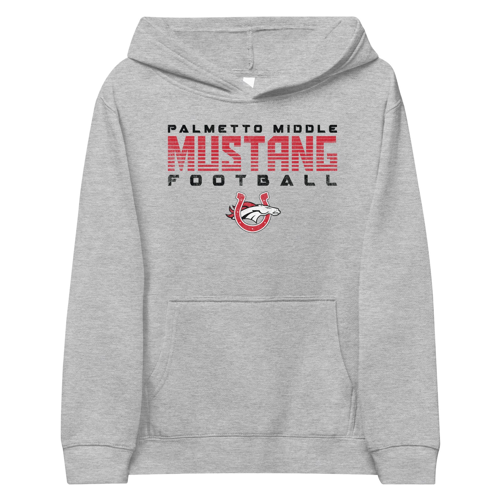Palmetto Middle Football Grey Kids Fleece Hoodie