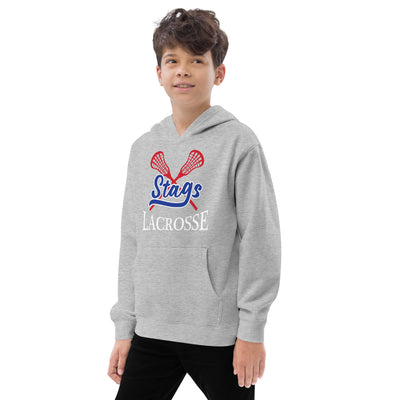Stags Lacrosse Grey Kids Fleece Hoodie