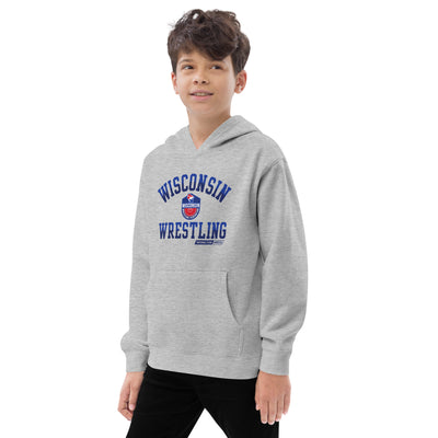 Wisconsin Wrestling Federation Wrestling 2023 Fade Kids Fleece Hoodie