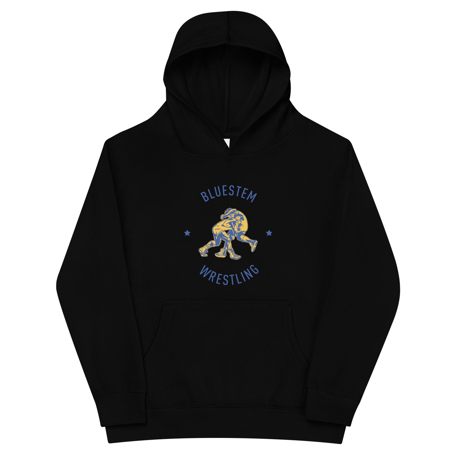 Bluestem Wrestling (Front + Back) Kids Fleece Hoodie