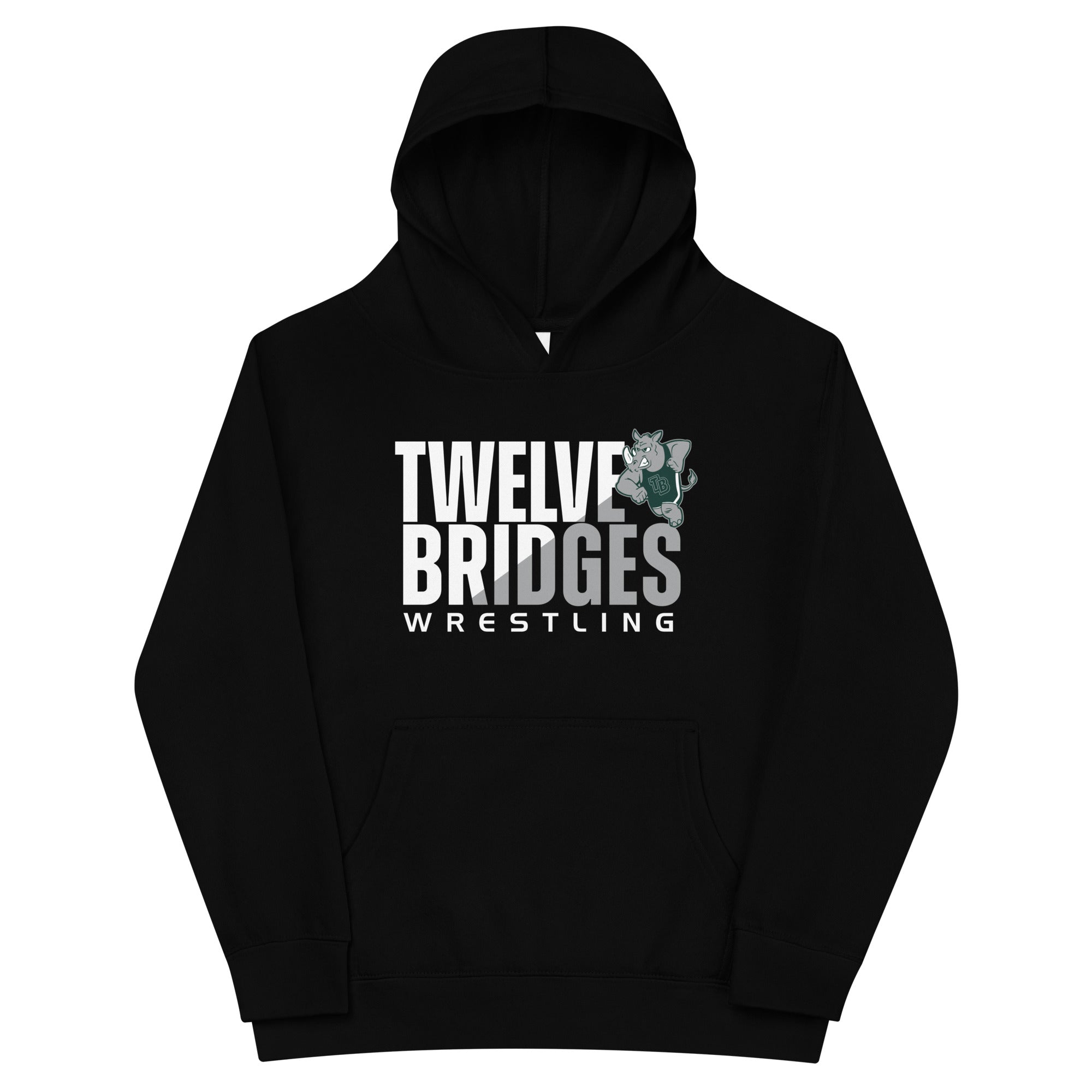 Twelve Bridges Wrestling Black Kids Fleece Hoodie