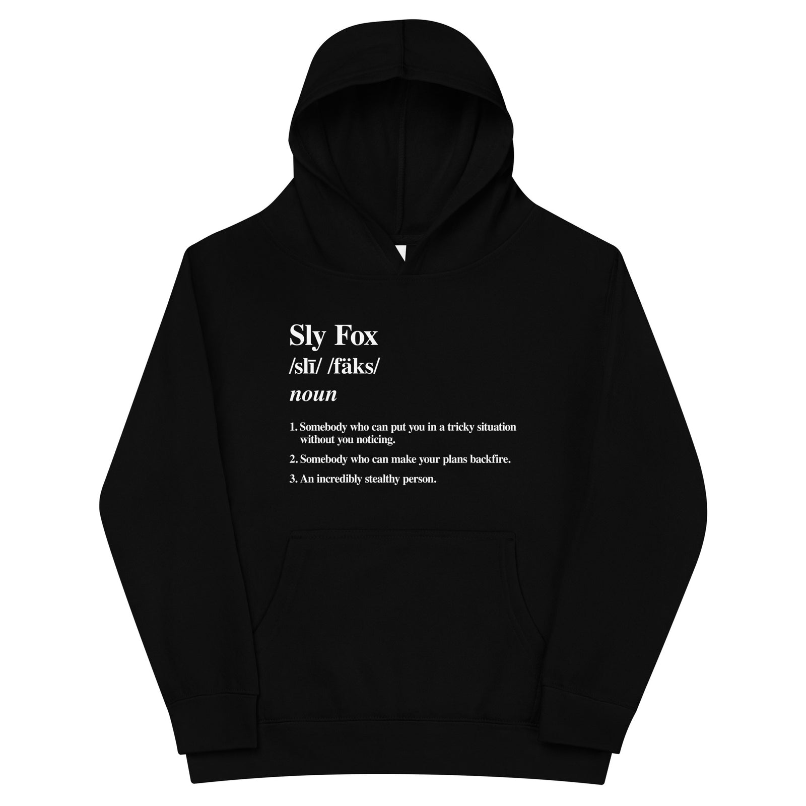 Sly Fox Wrestling Dictionary Kids fleece hoodie