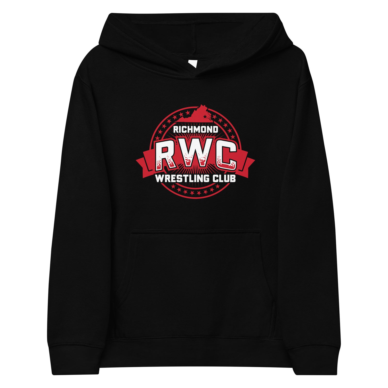 Richmond Wrestling Club Black Kids Fleece Hoodie