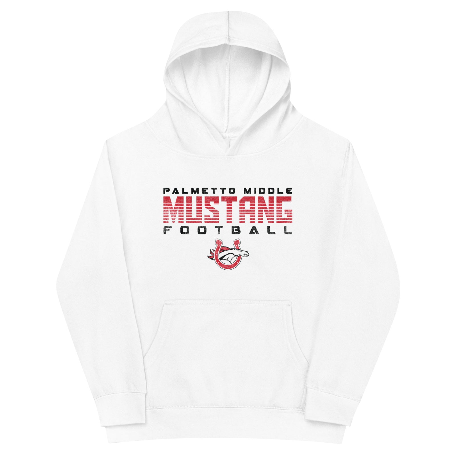 Palmetto Middle Football White Kids Fleece Hoodie