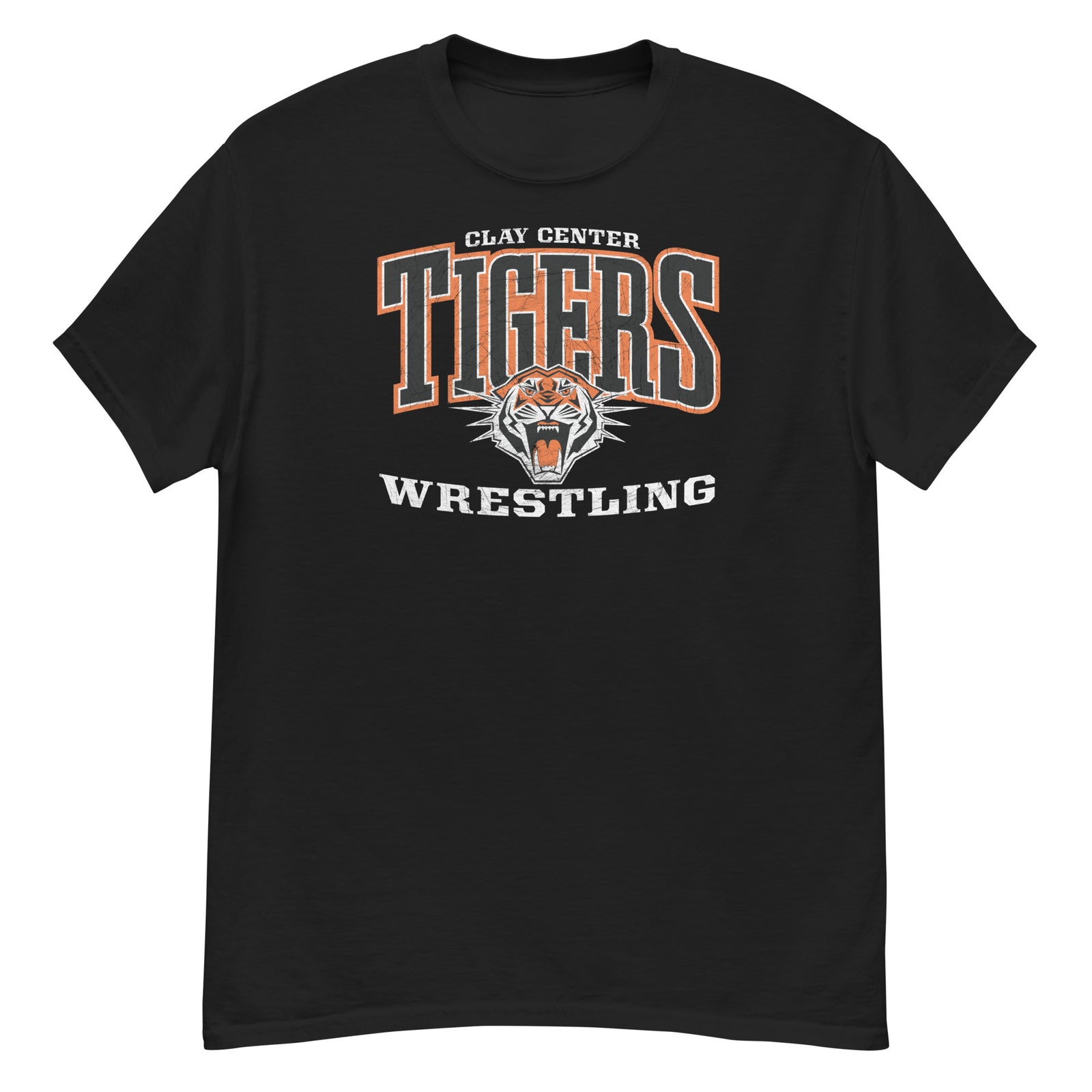 Clay Center Community HS Wrestling Black Mens Classic Tee