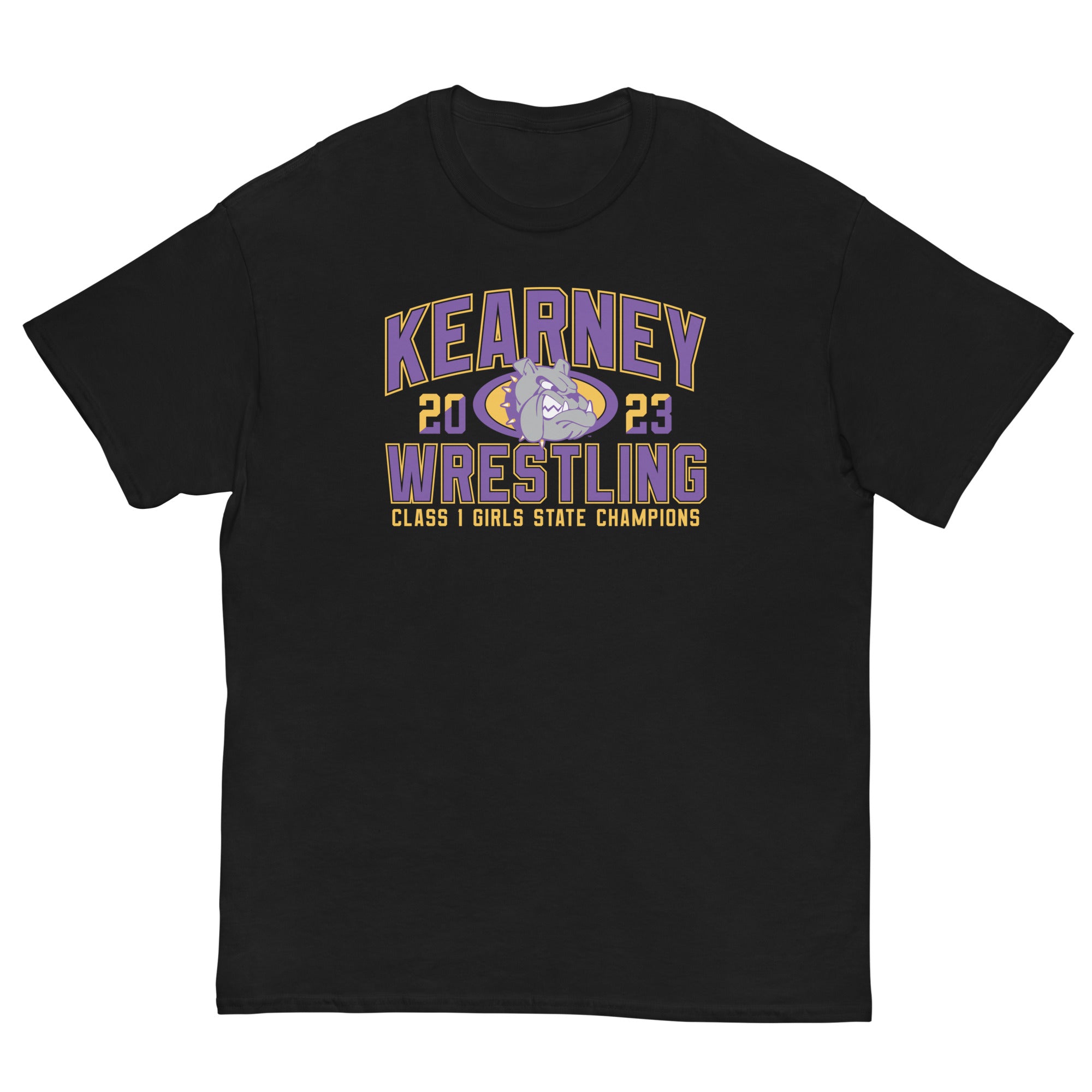 Kearney Wrestling Girls State Champs Black Mens Classic Tee