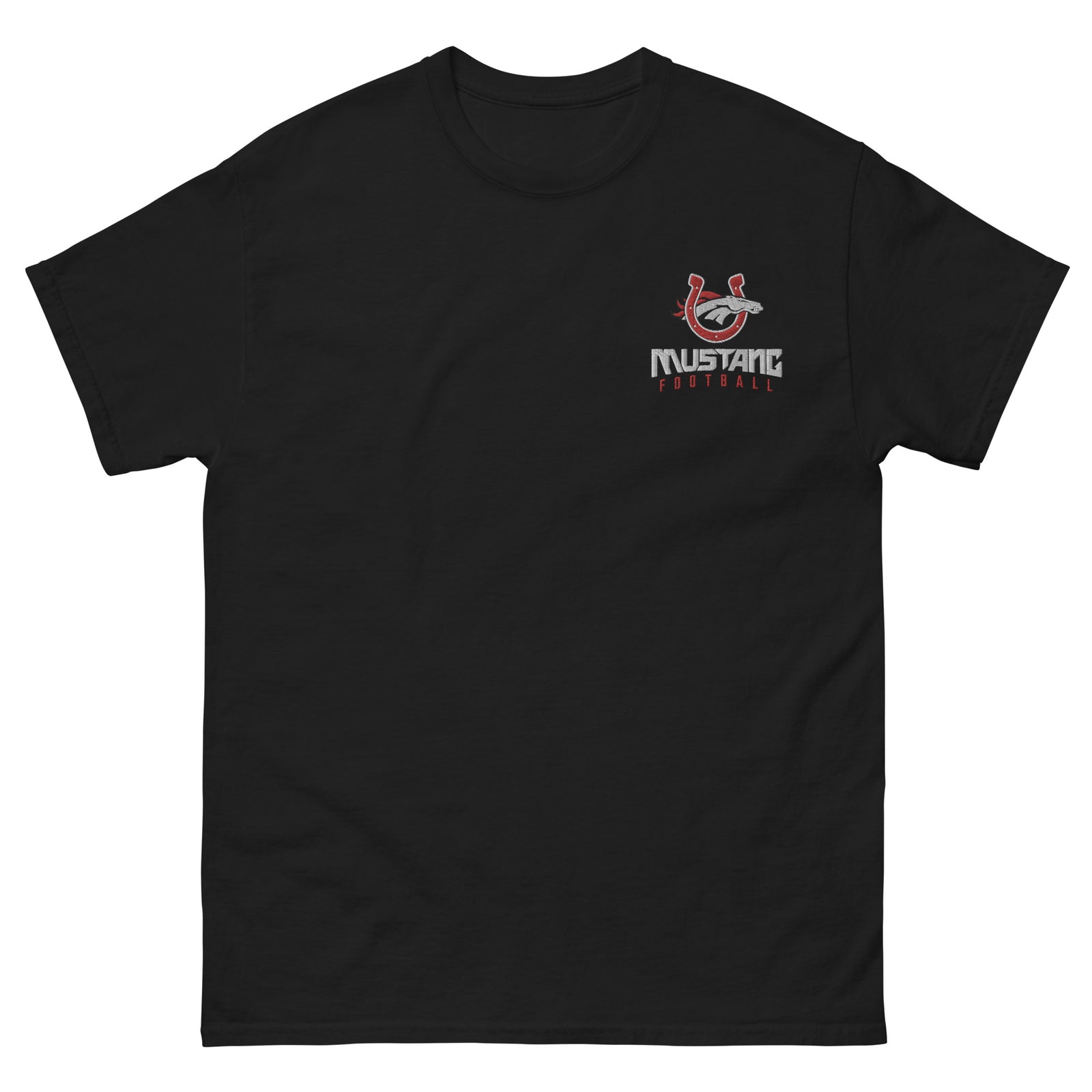 Palmetto Middle Football Embroidery-Black  Mens Classic Tee