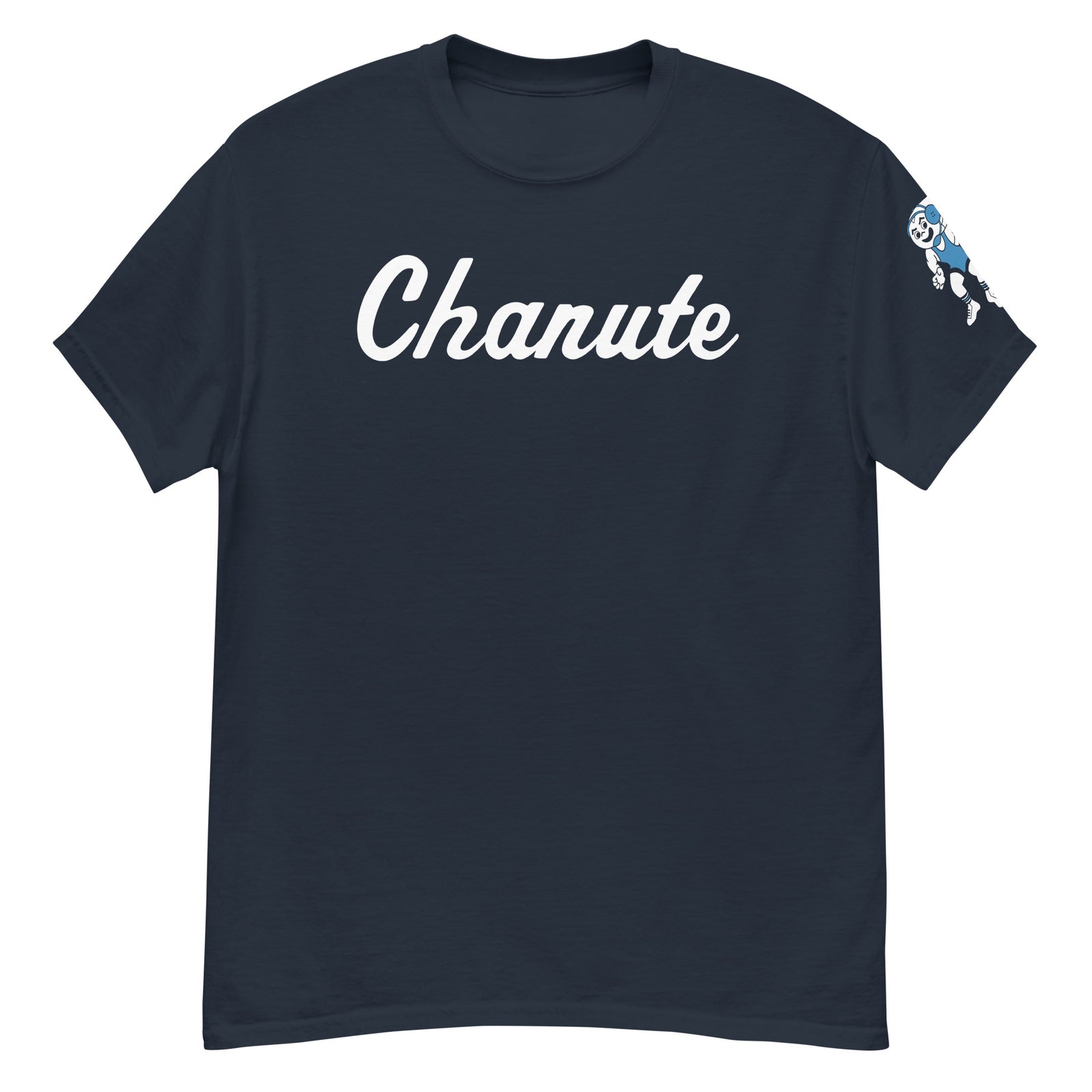 Chanute HS Wrestling (with left sleeve) Mens Classic Tee