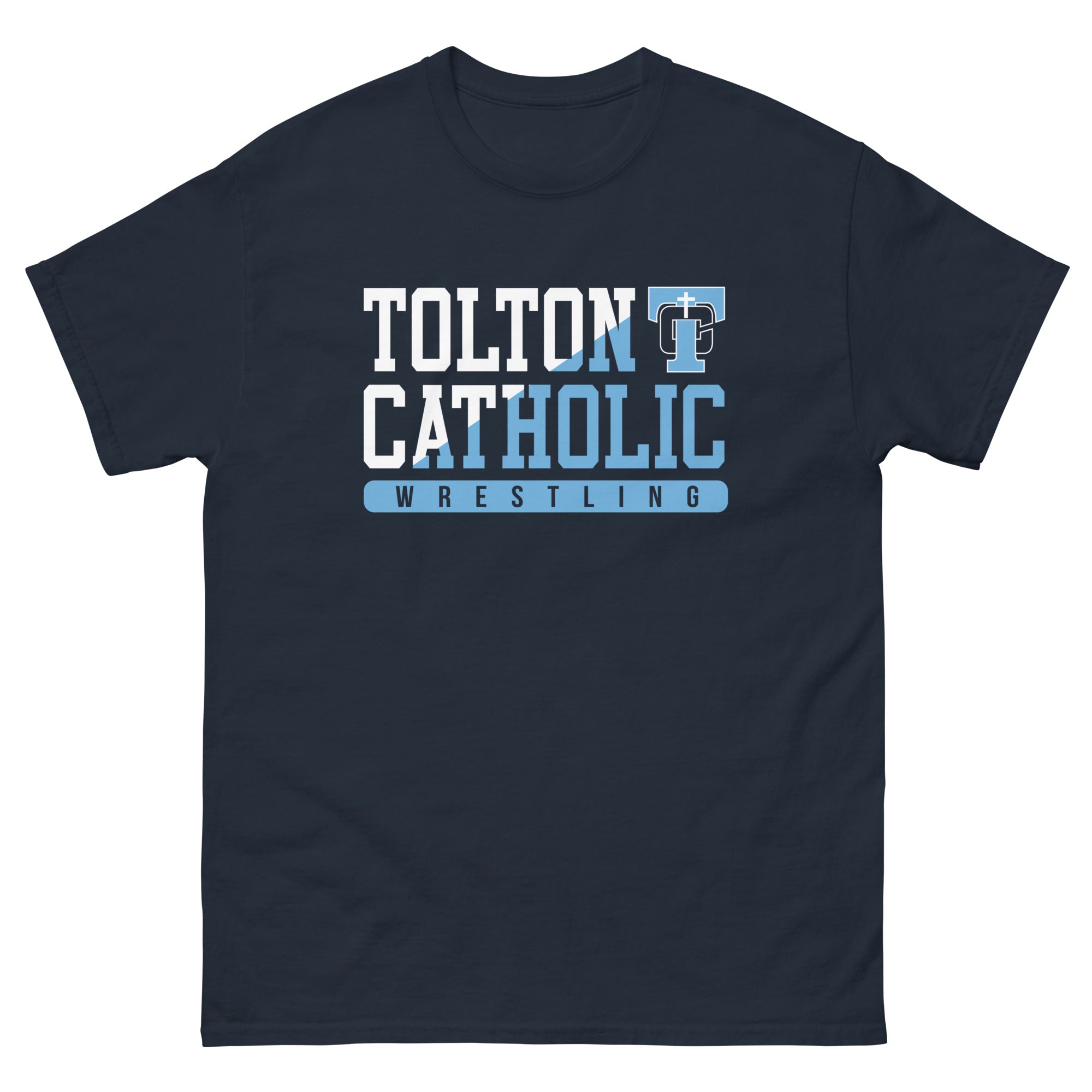Father Tolton Catholic - Wrestling Navy Mens Classic Tee