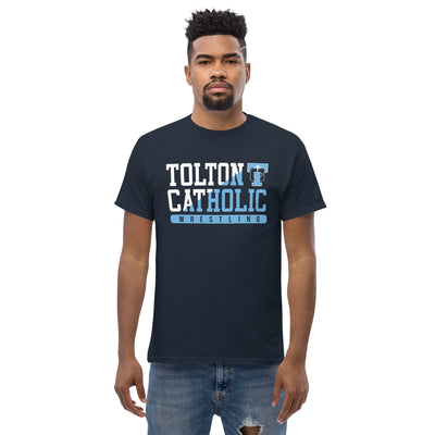 Father Tolton Catholic - Wrestling Navy Mens Classic Tee
