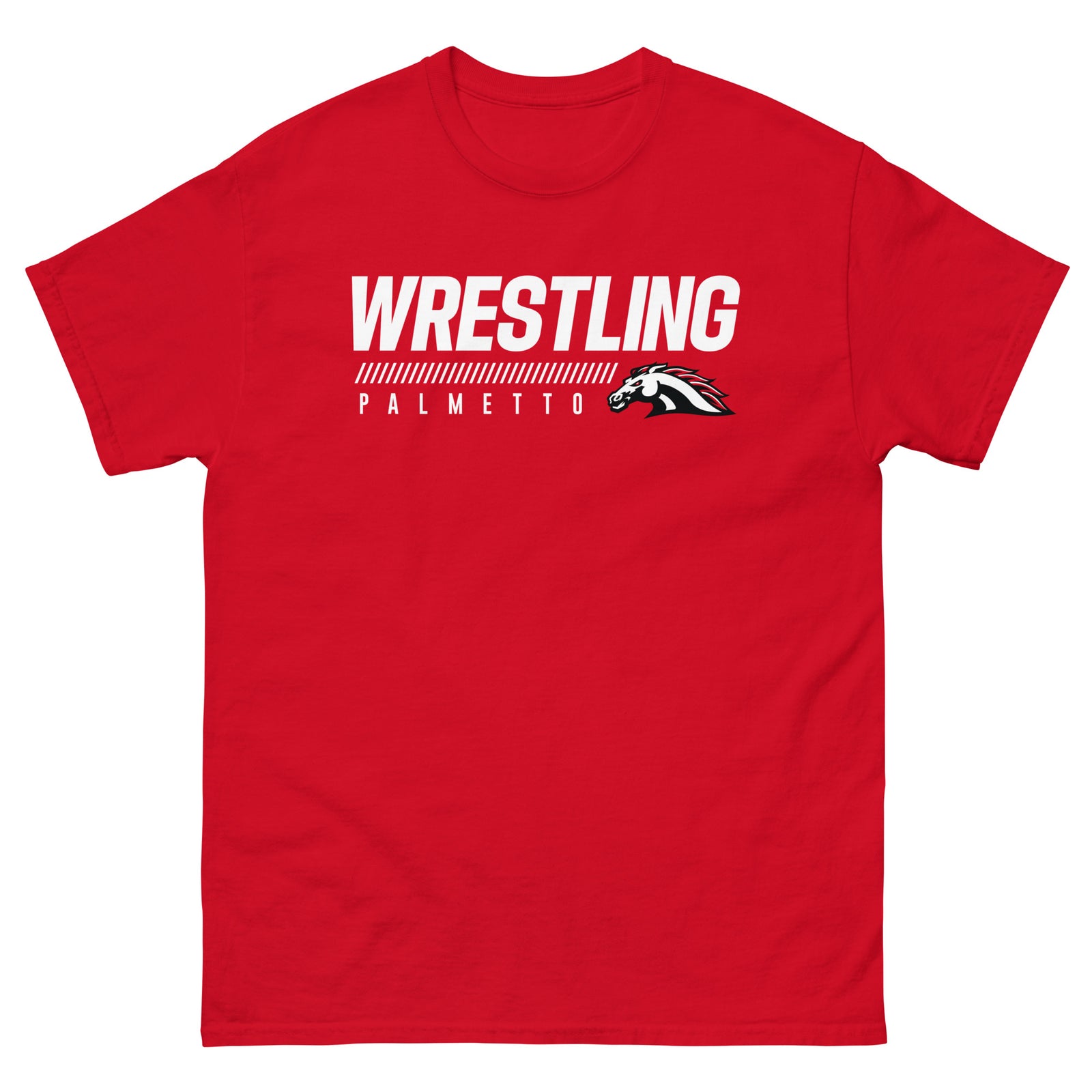 Palmetto Wrestling  Red Design Mens Classic Tee