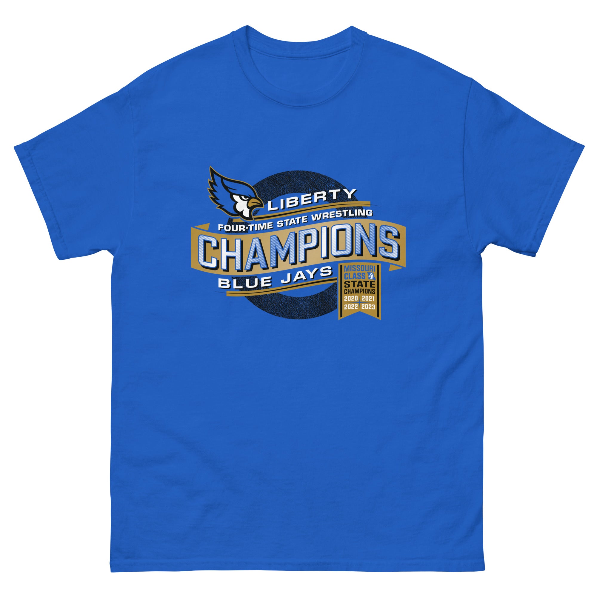 Liberty State Wrestling Champs Royal Design Mens Classic Tee