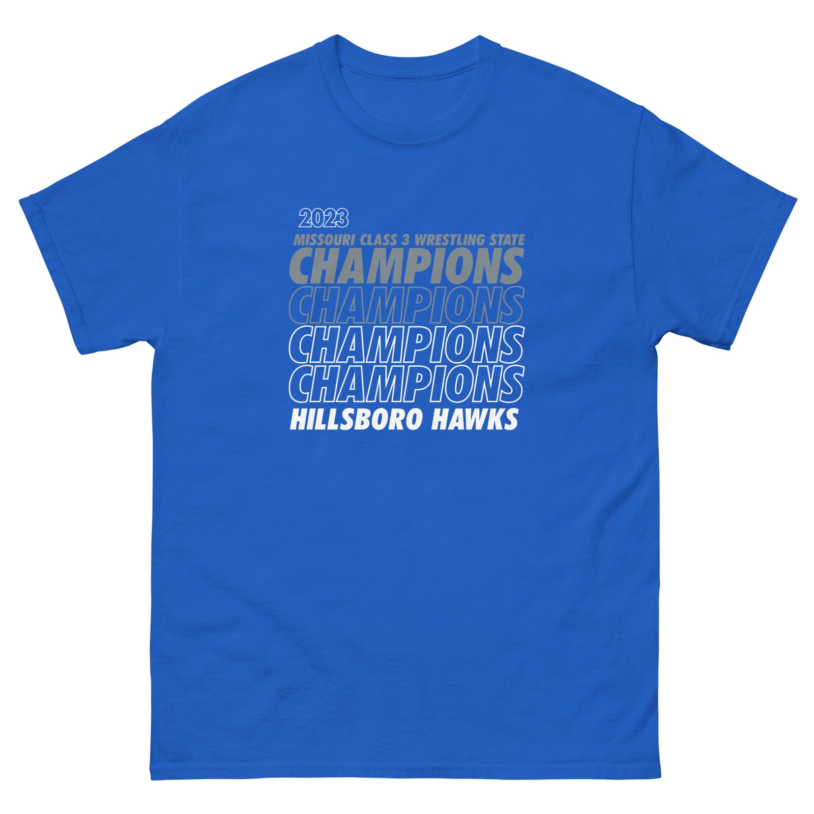 Hillsboro High School  Champions - Royal Mens Classic Tee