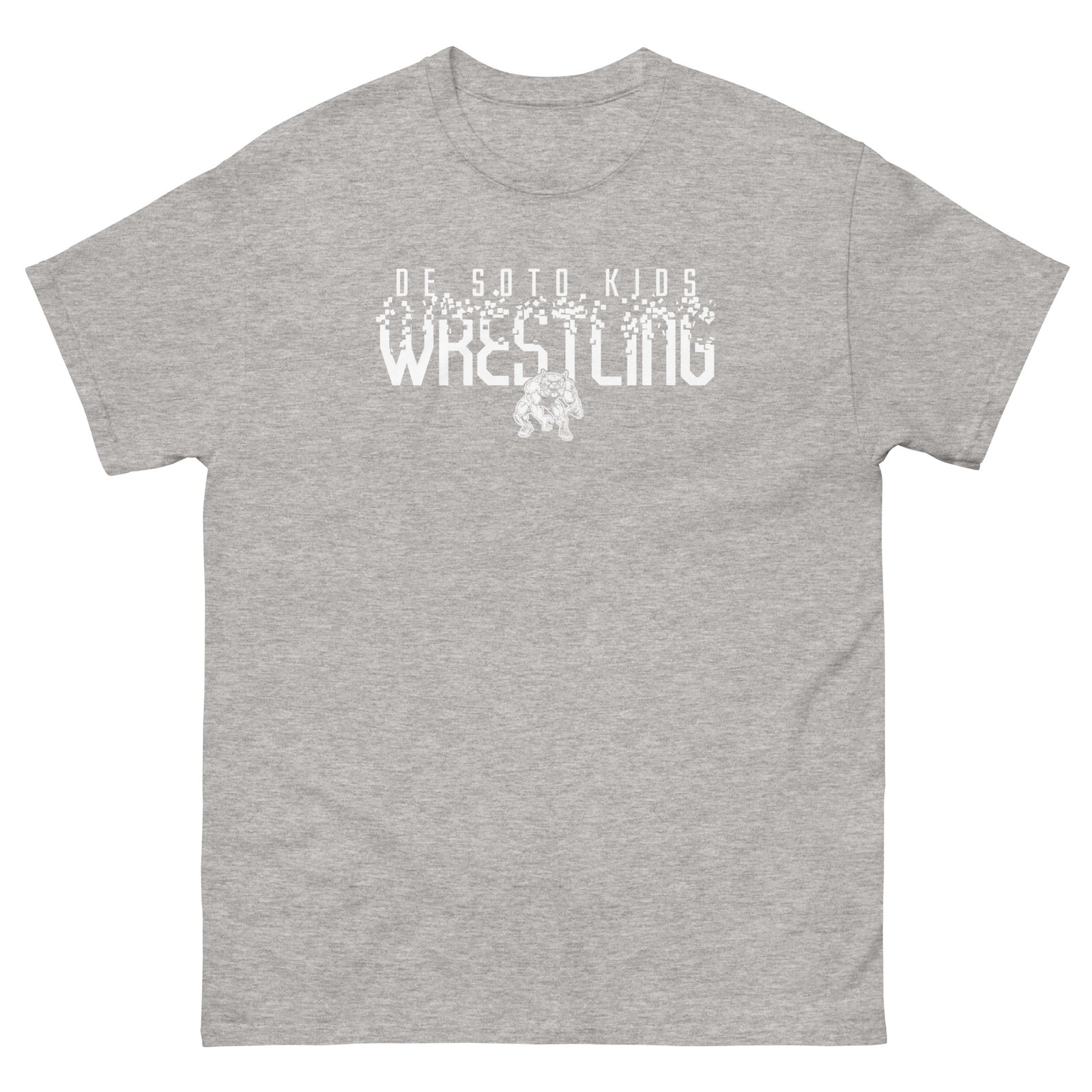 De Soto Kids Wrestling Grey Mens Classic Tee