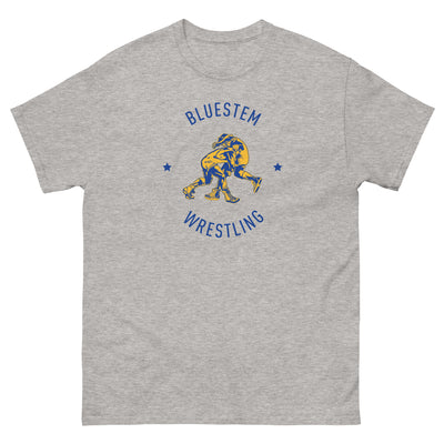 Bluestem Wrestling (Front + Back) Mens Classic Tee