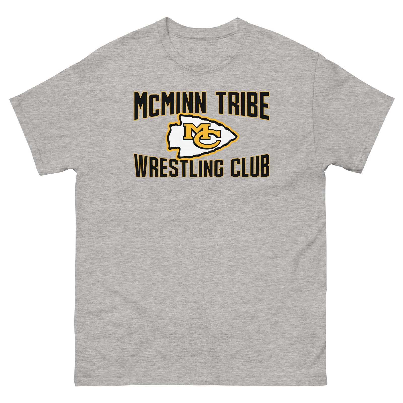 McMinn Tribe Wrestling Club  Grey Mens Classic Tee