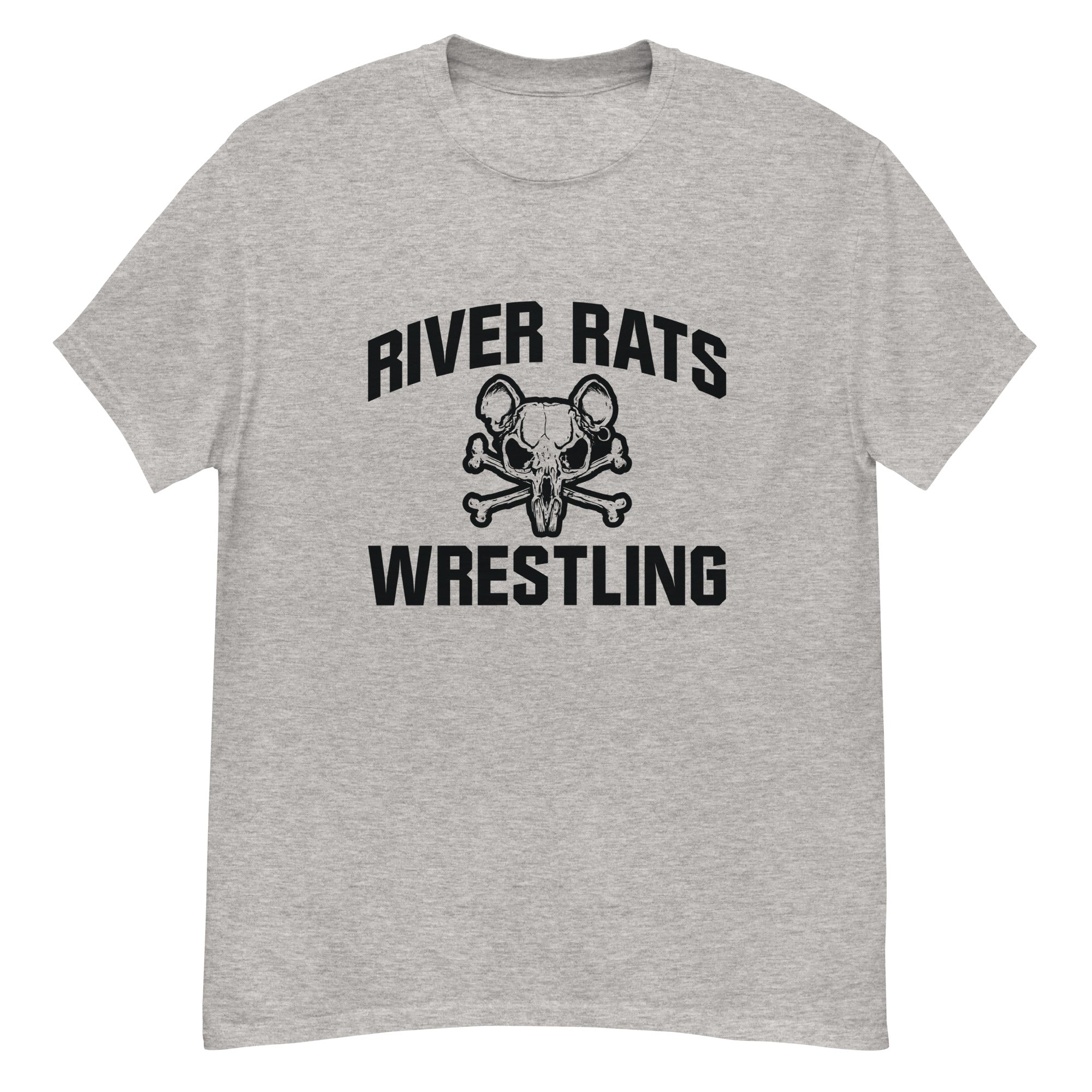 River Rats Wrestling  Grey Mens Classic Tee