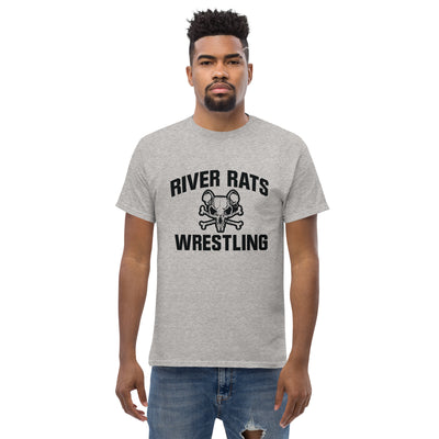 River Rats Wrestling  Grey Mens Classic Tee