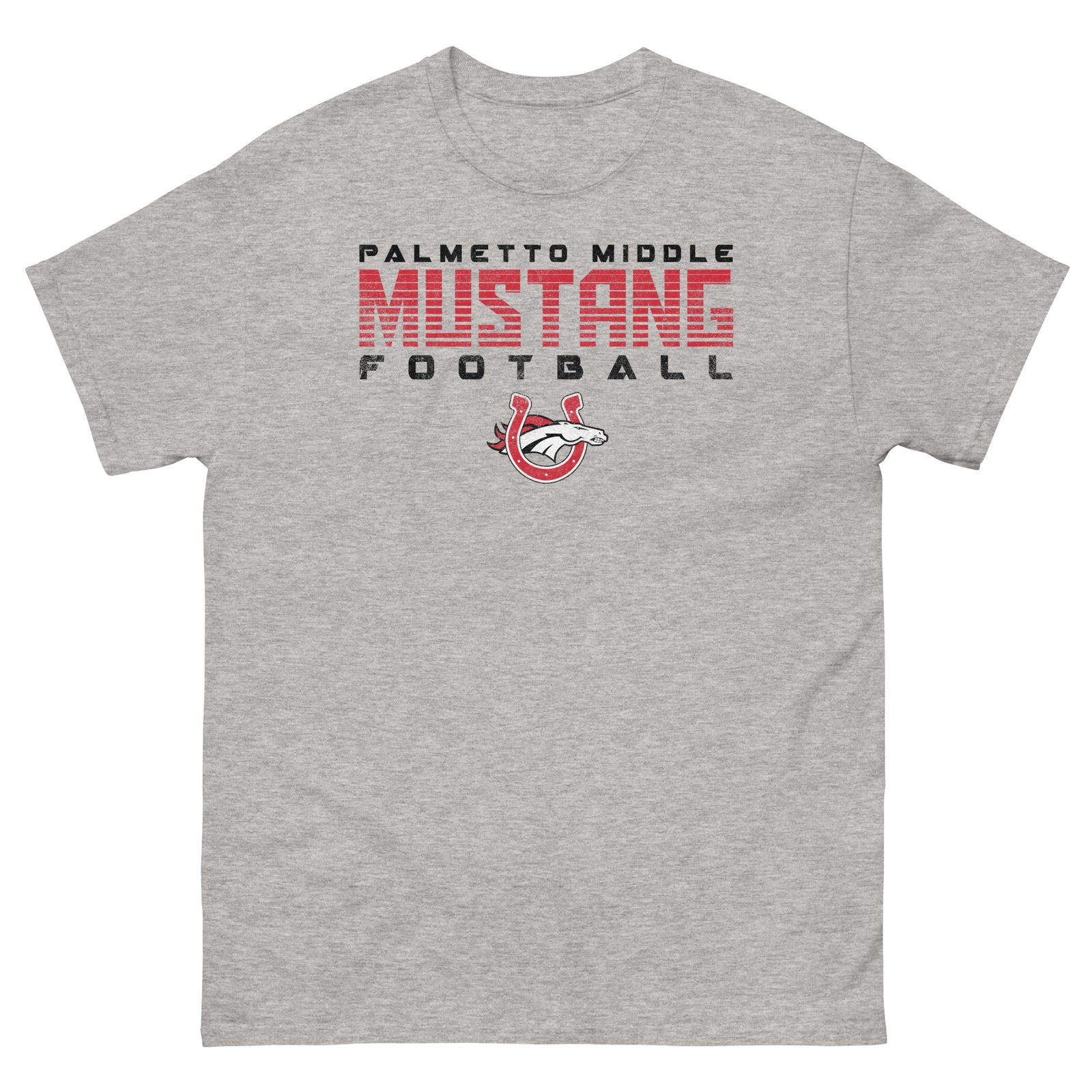Palmetto Middle Football Grey Mens Classic Tee