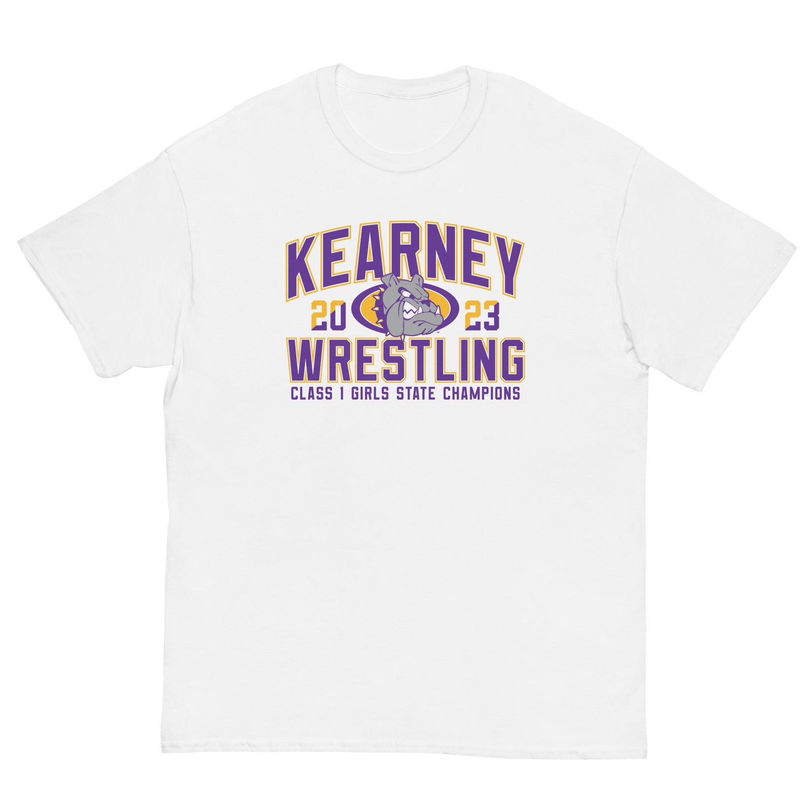 Kearney Wrestling Girls State Champs White Mens Classic Tee