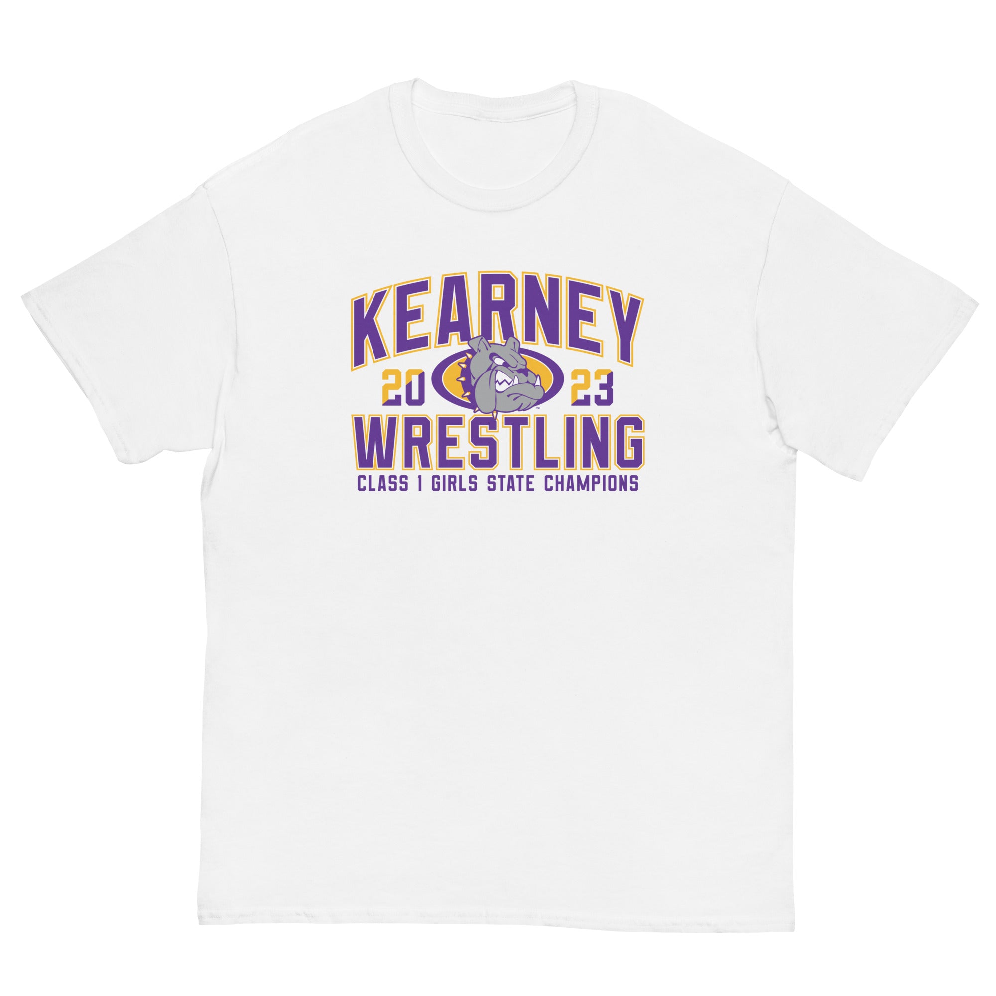 Kearney Wrestling Girls State Champs White Mens Classic Tee