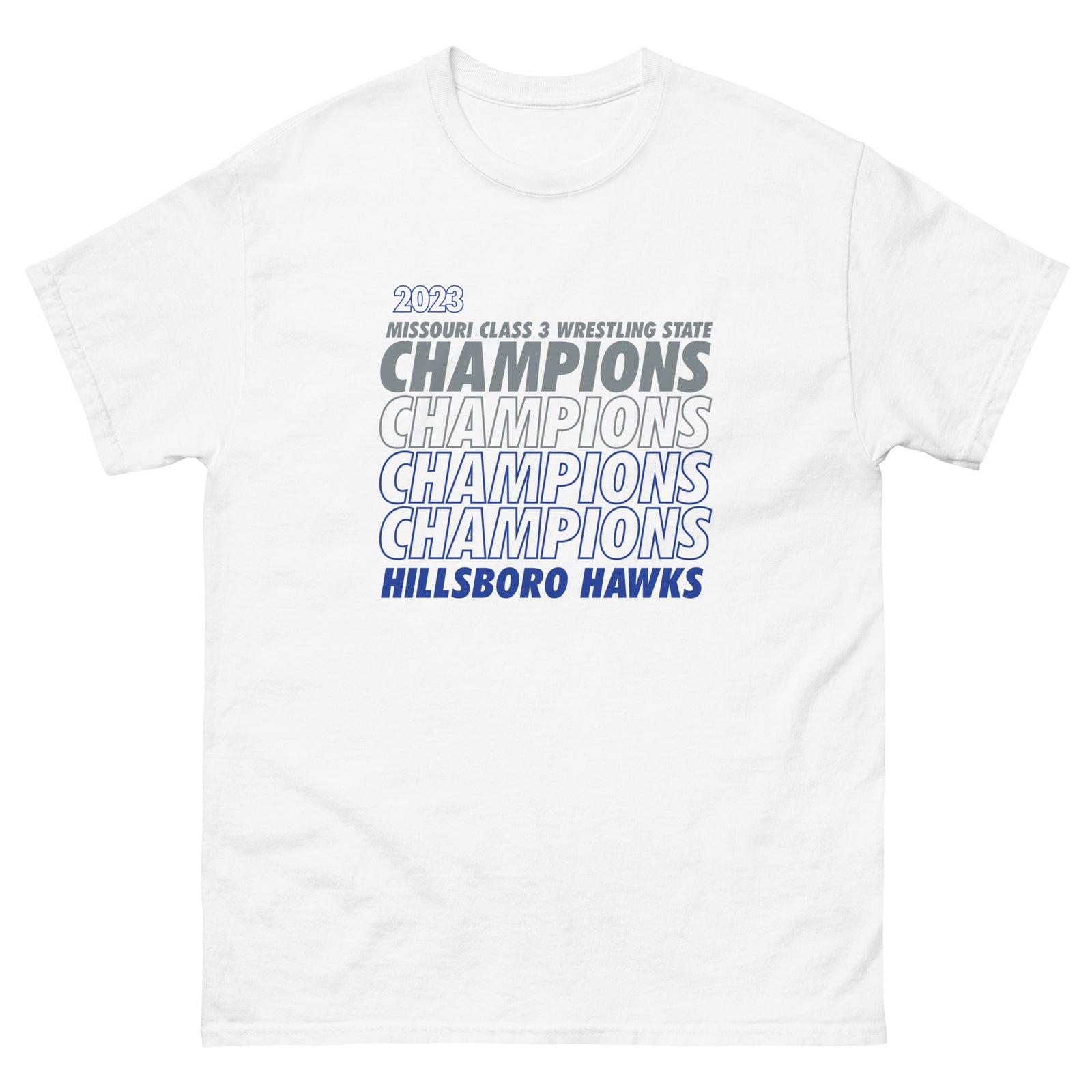 Hillsboro High School  Champions - White  Mens Classic Tee