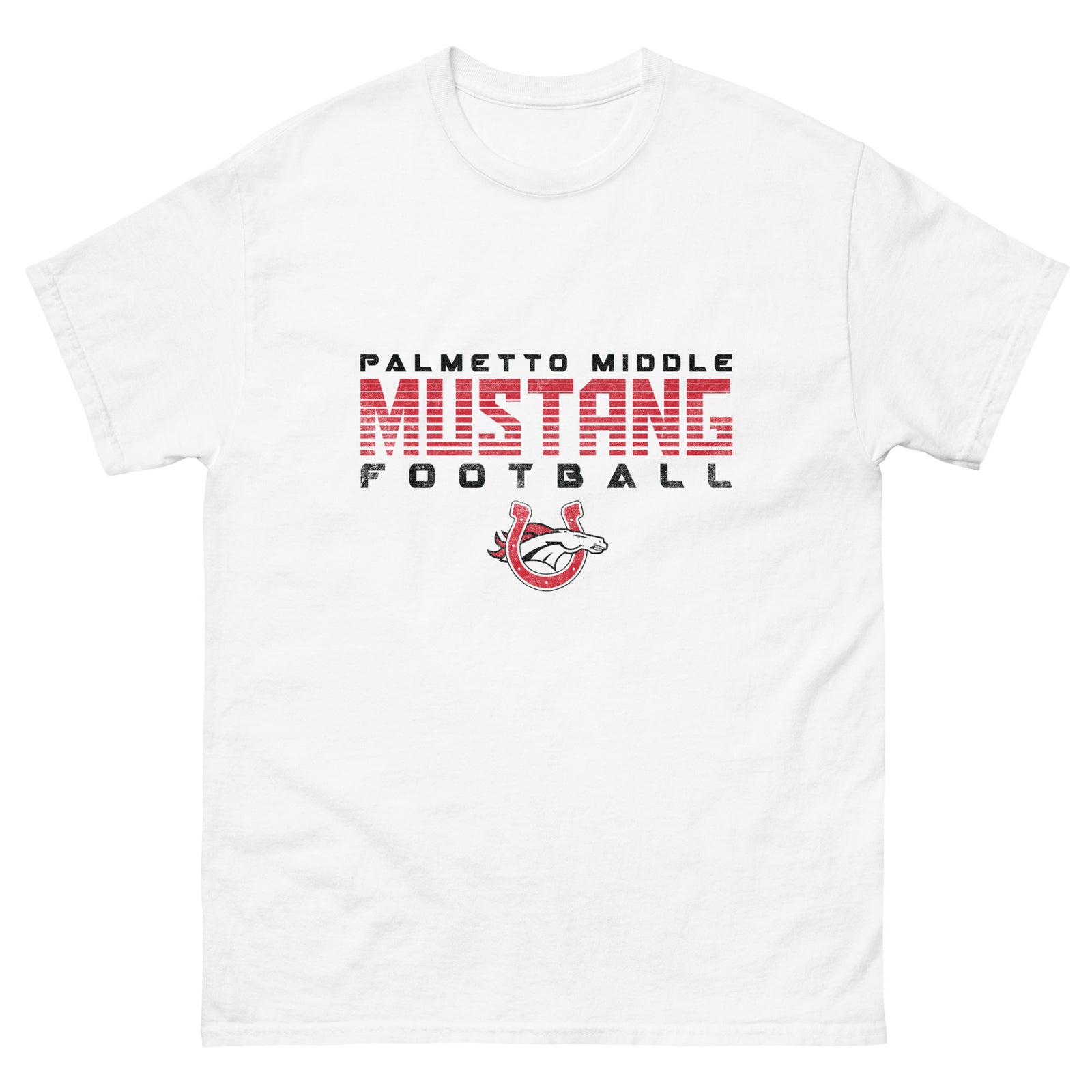 Palmetto Middle Football White Mens Classic Tee