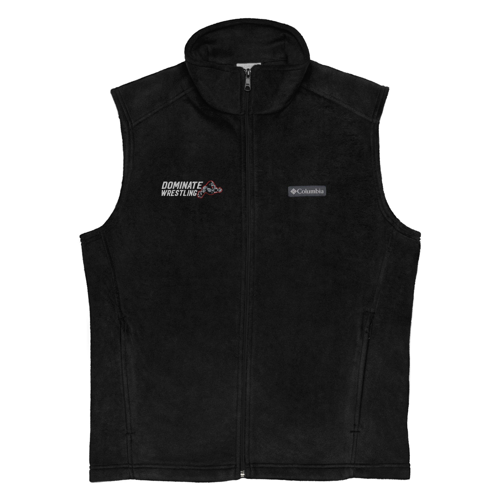 Dominate Wrestling  Embroidered Mens Columbia Fleece Vest