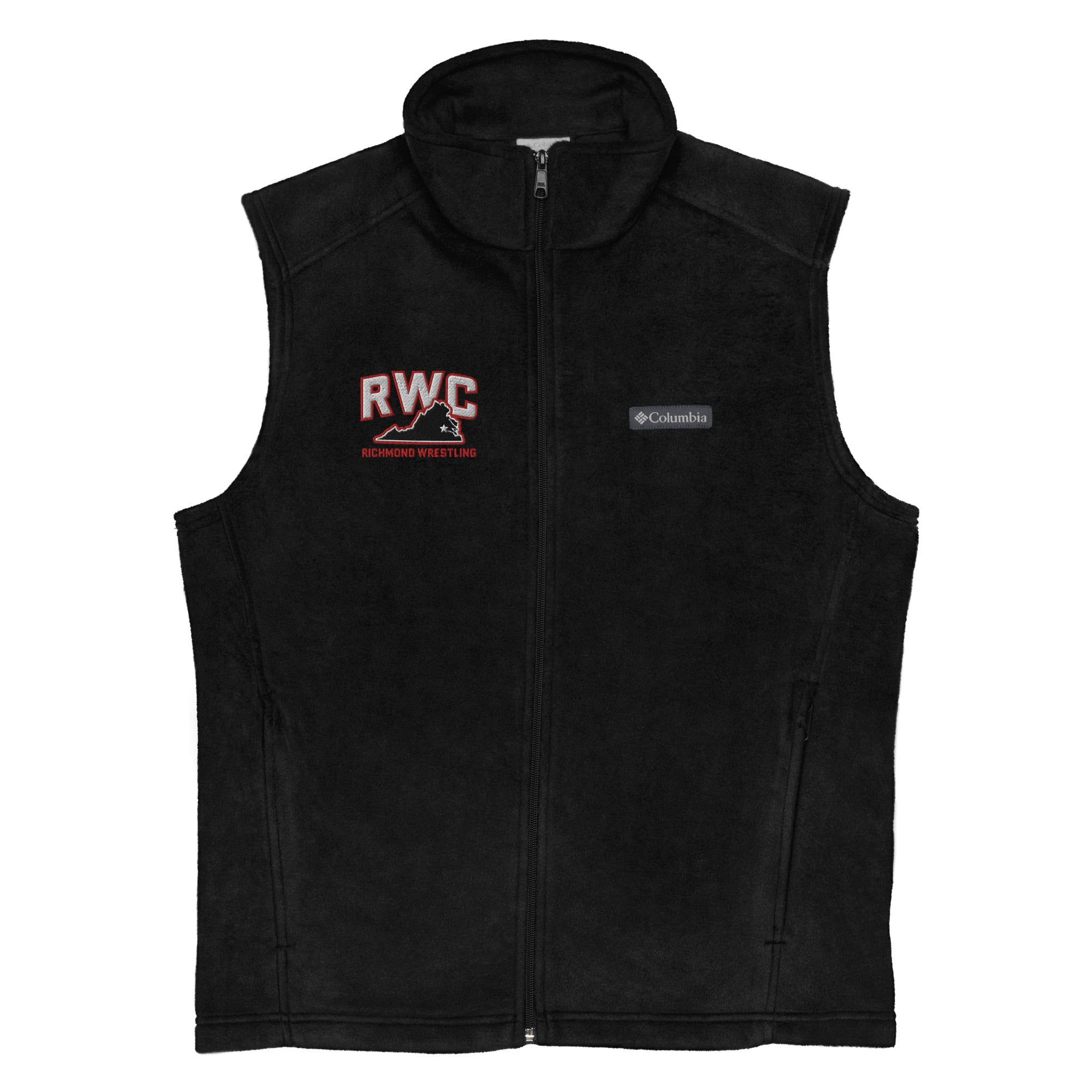 Richmond Wrestling Club Black Mens Columbia Fleece Vest