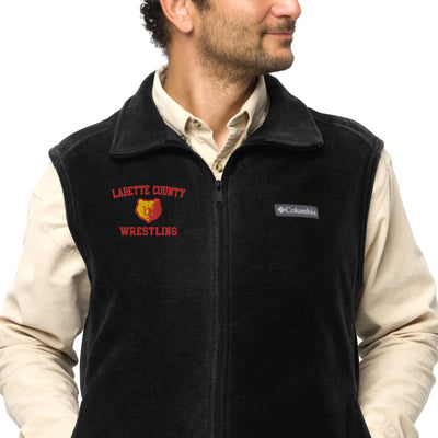 Labette County Wrestling Mens Columbia Fleece Vest