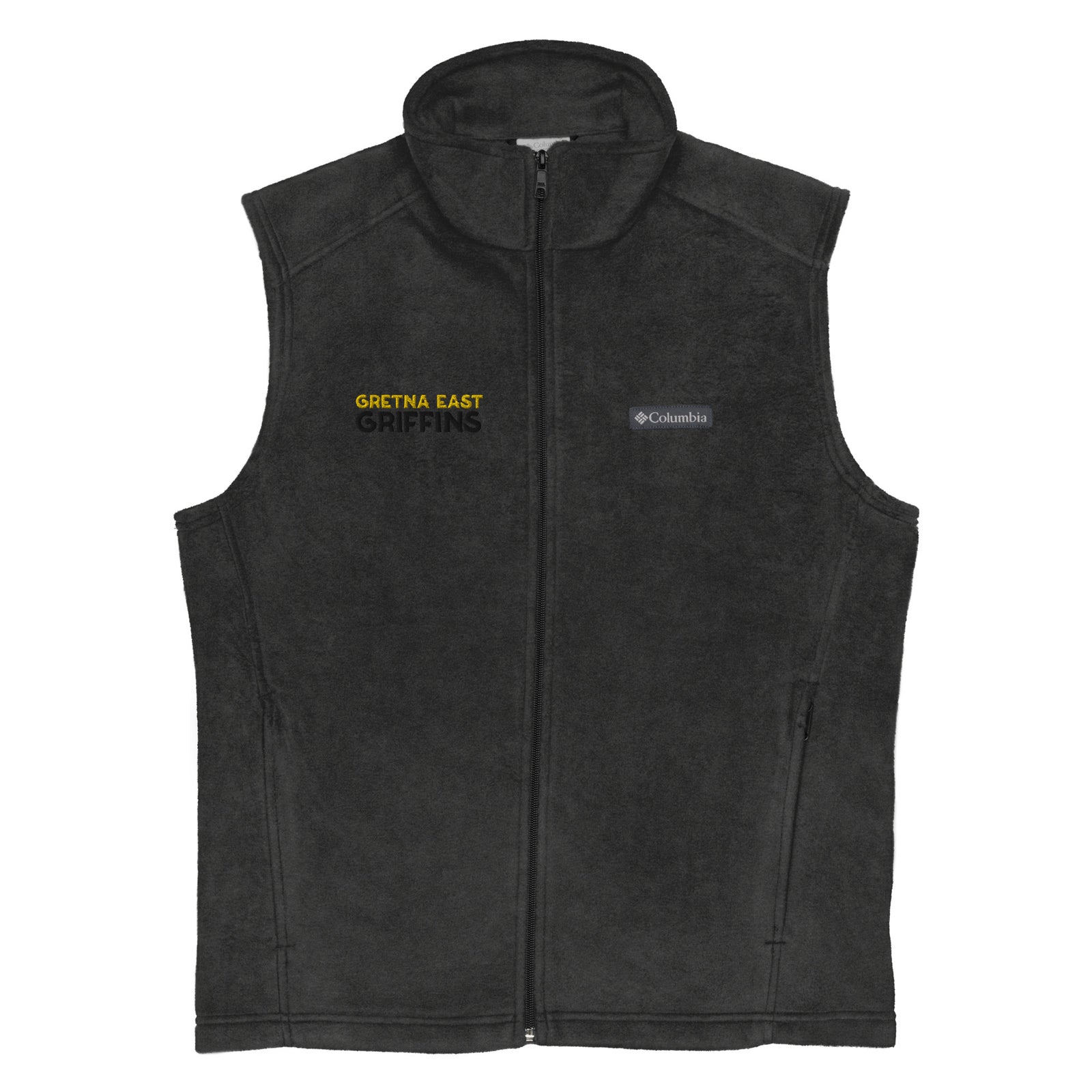 Gretna East  Grey Griffins Embroidery Mens Columbia Fleece Vest